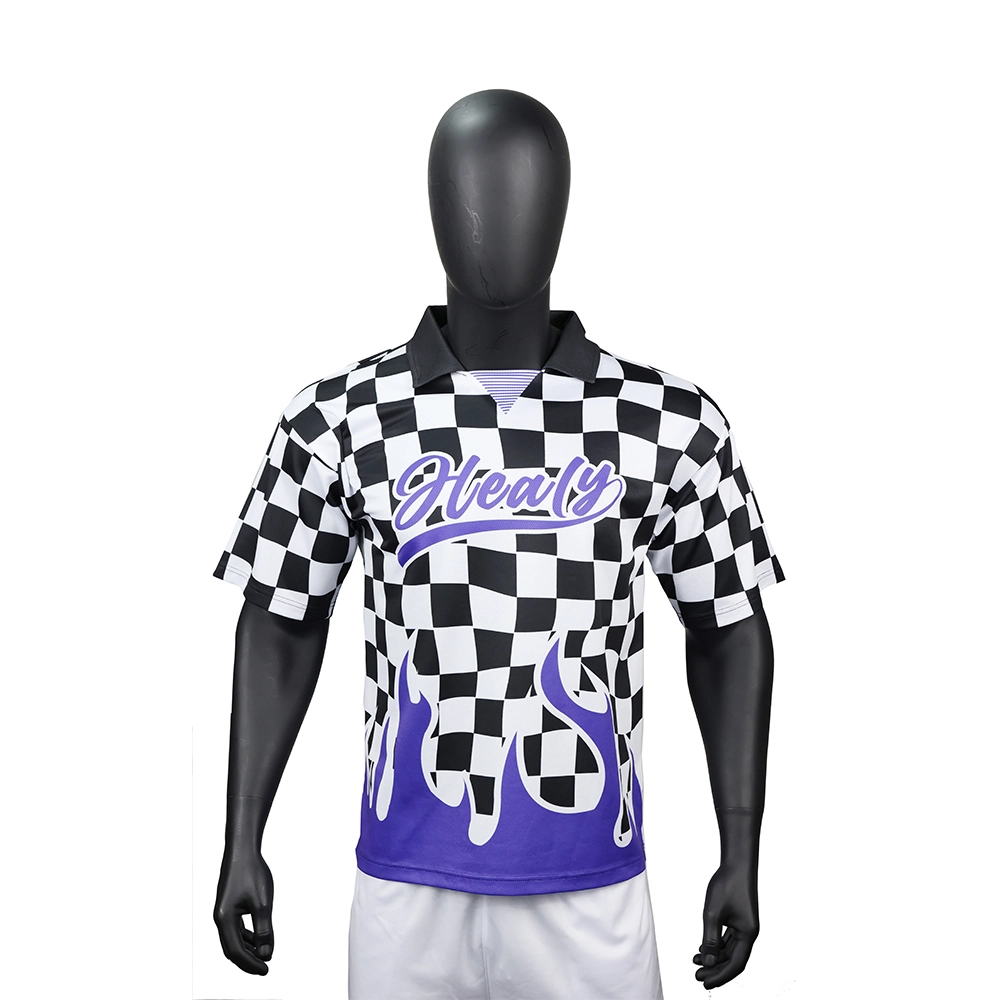 OEM personlig åndbar polotrøje med hele printet retro fodboldtrøjer 1