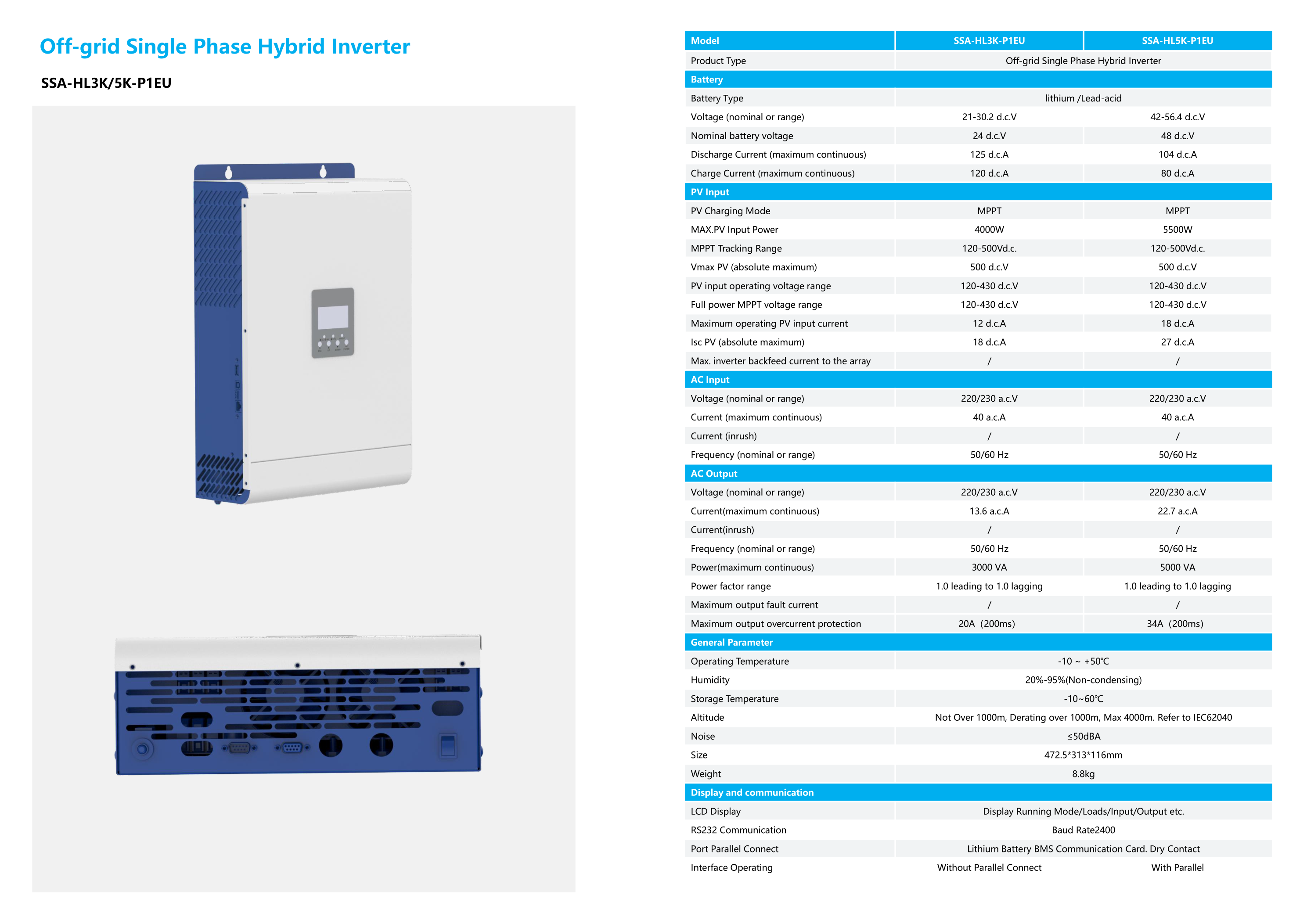 Offgrid Hybrid Inverter
