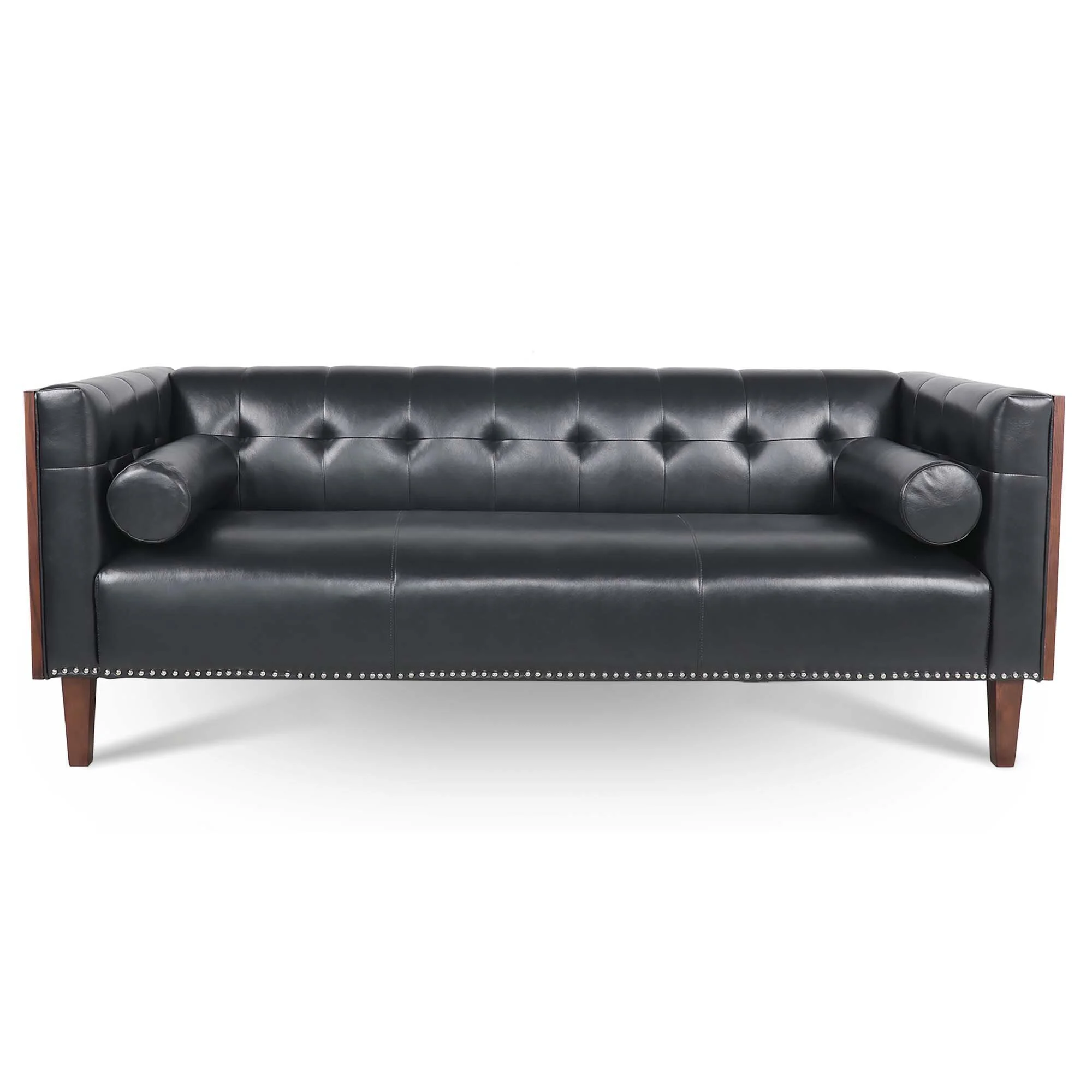 78.74 Wooden Decorated Arm 3 Seater Sofa 1