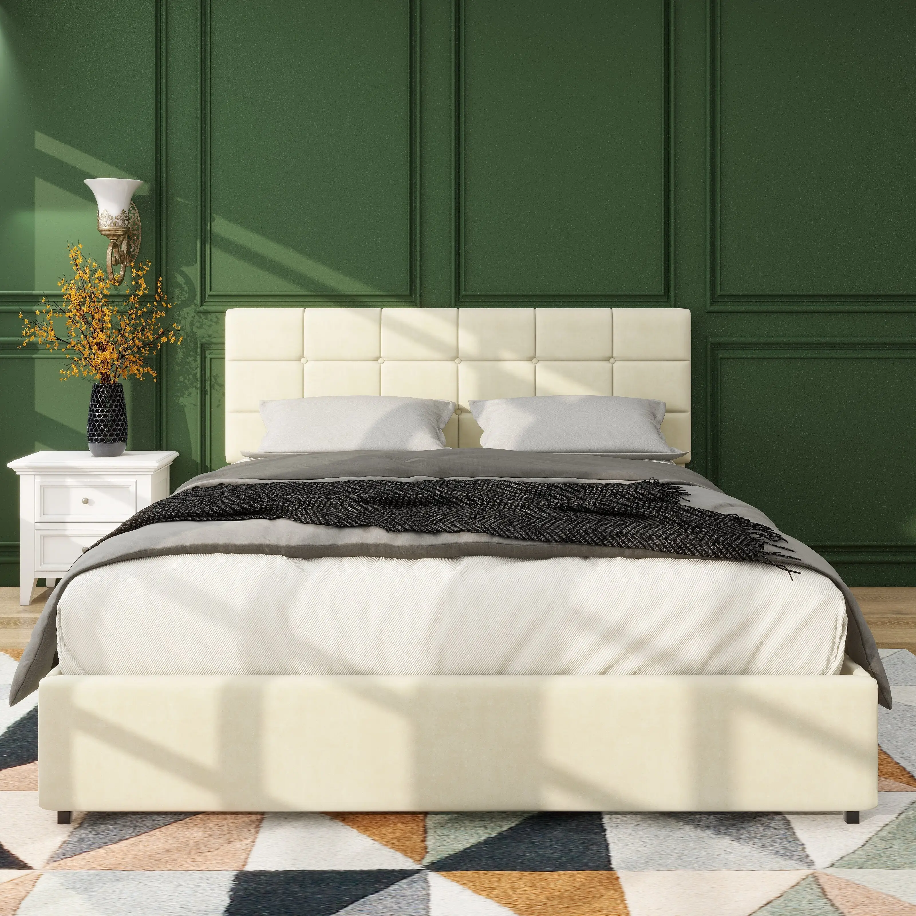 Gersto Furniture Letto e materasso imbottiti 2