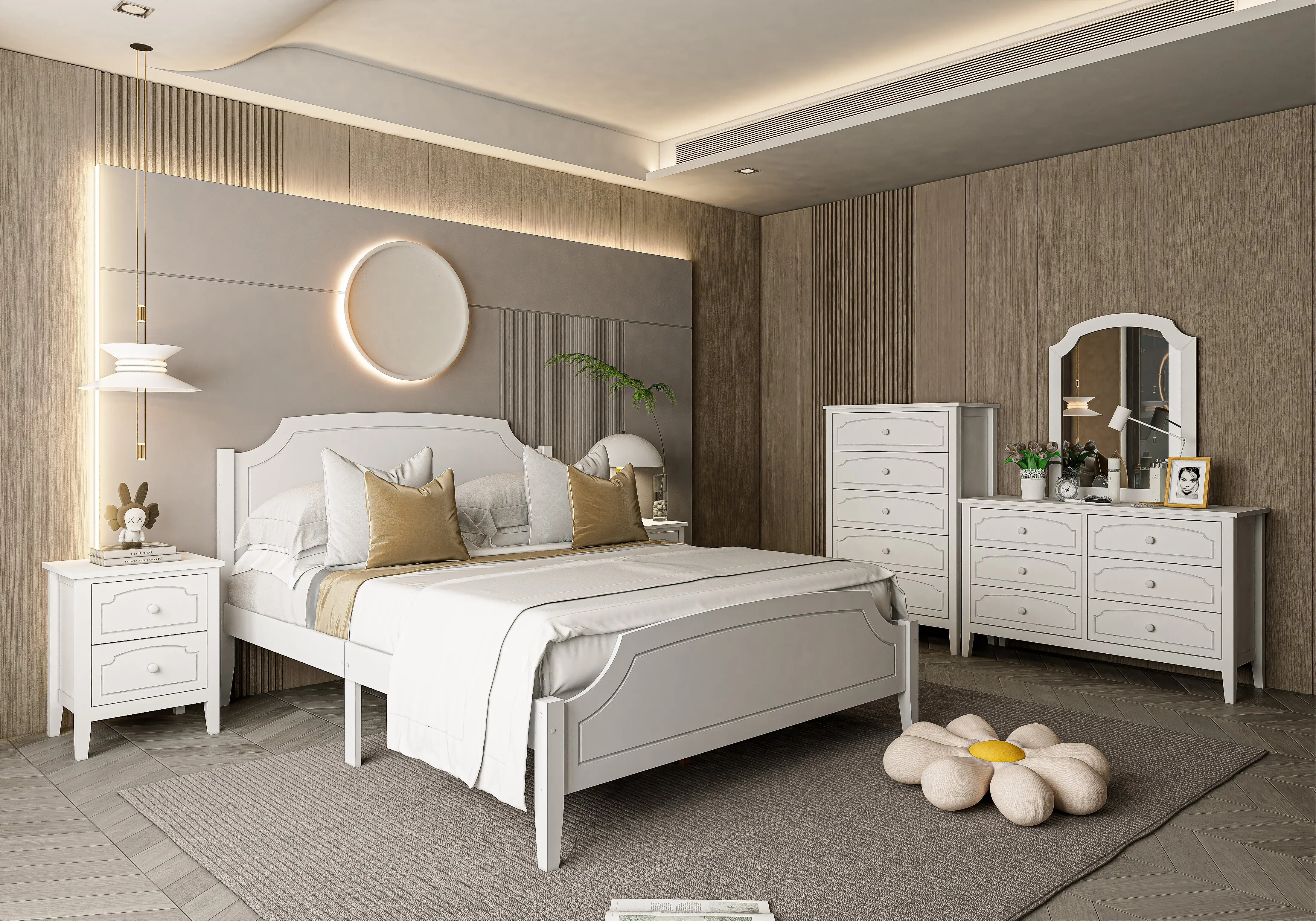 Gersto Furniture Cama estofada king size 1