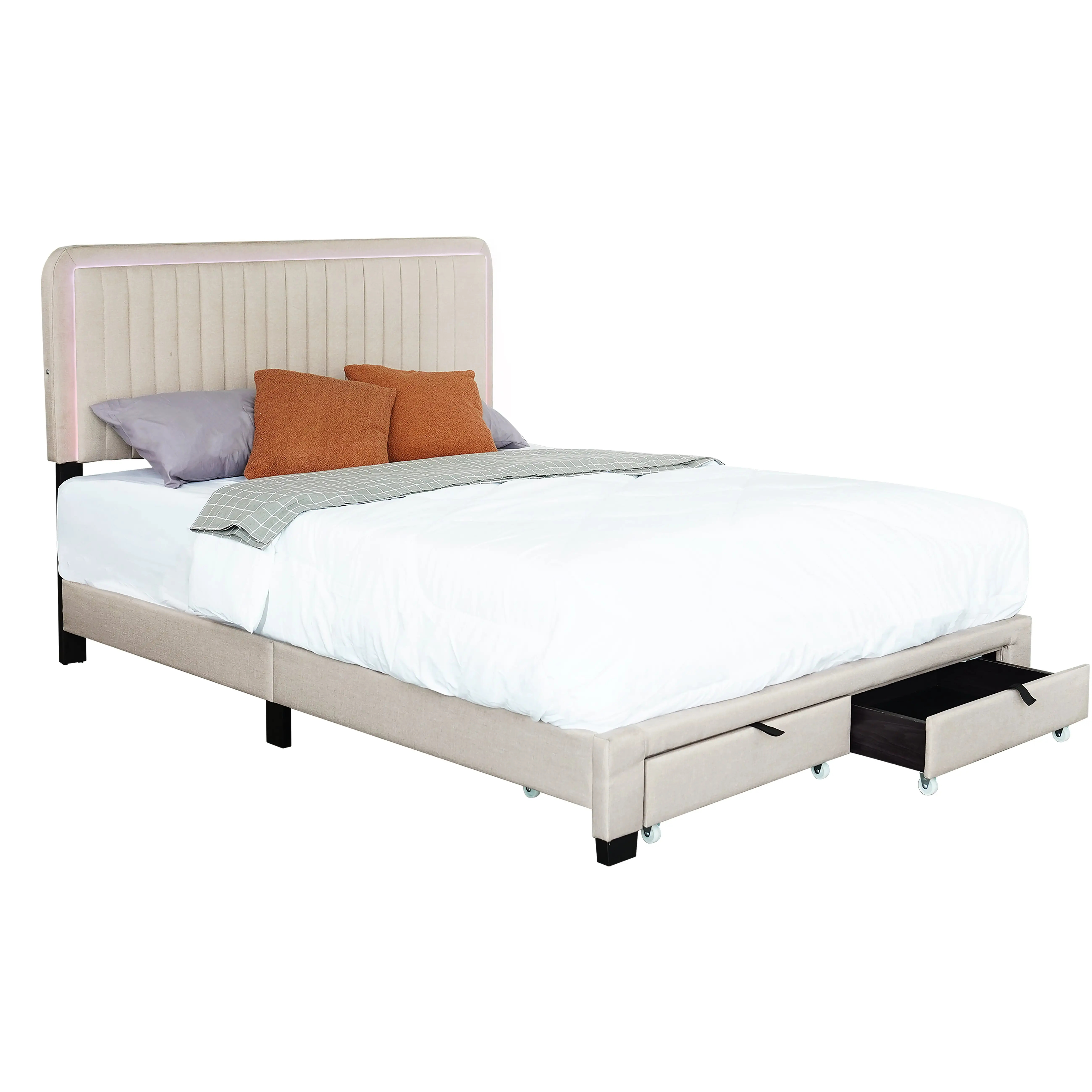 OEM Upholstered Queen Bed Gersto Furniture 1