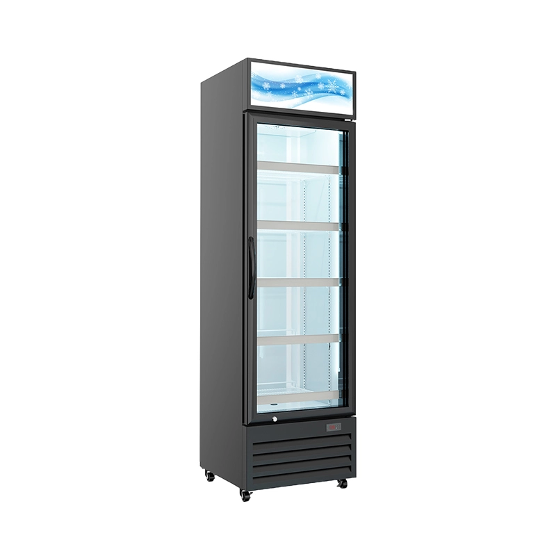 Exibir refrigerador vertical com sistema de resfriamento dinâmico para supermercado 1