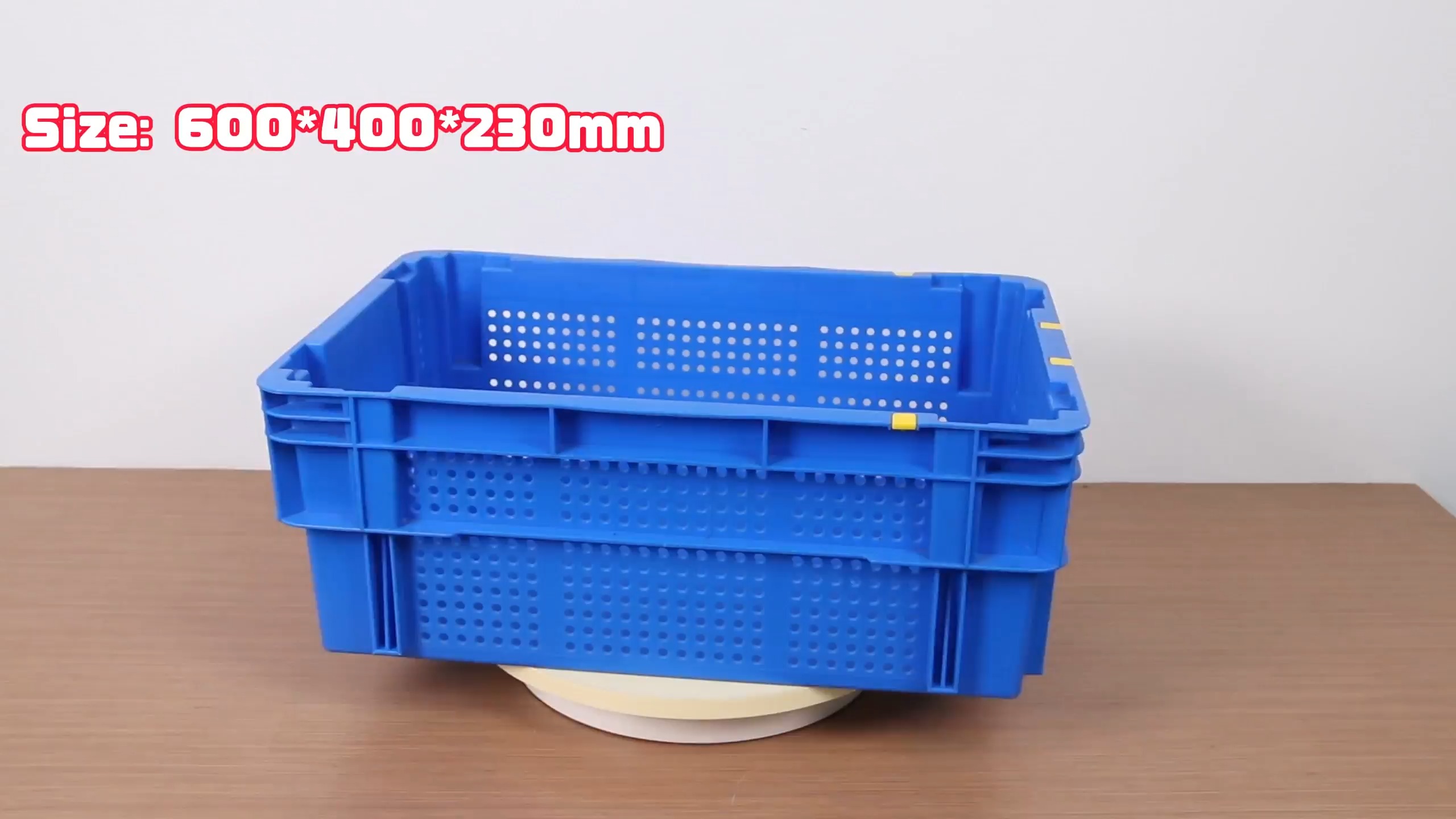 6423 Logistic Harvest Mesh Tsiv Crates Yas Zaub Zaub Txiv Hmab Txiv Ntoo Ntses Ventilated cia Basket Nestable Thiab Stackable 1