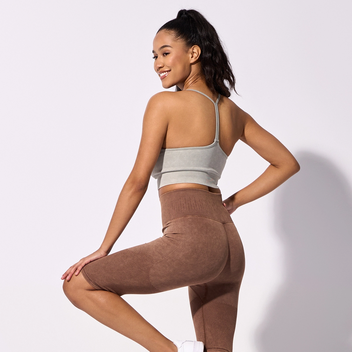 Durable Seamless Leggings Brown Price List 5