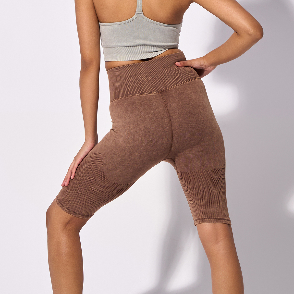 Fabricación de leggings sin costuras de carbón 4