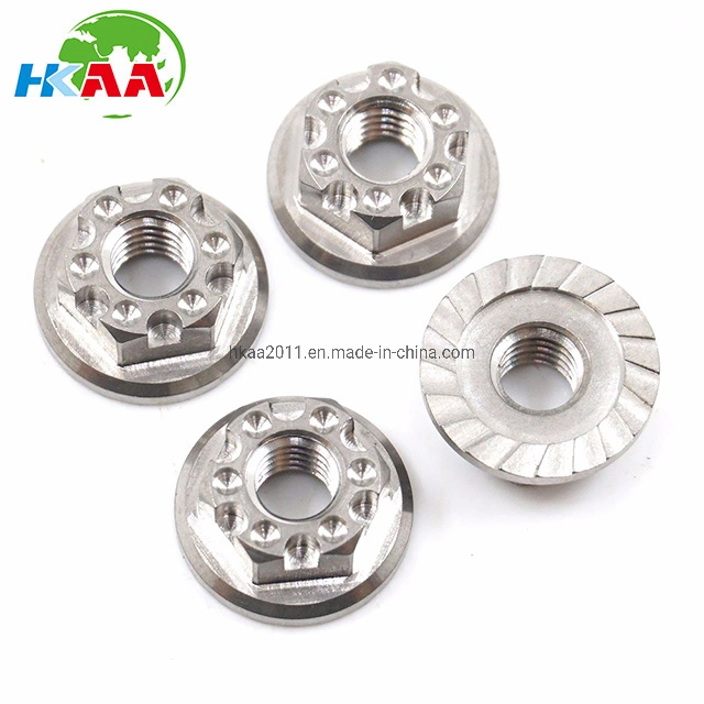 ISO 9001 Certificated OEM Custom Made CNC Machining Titanium Lock Nuts 1