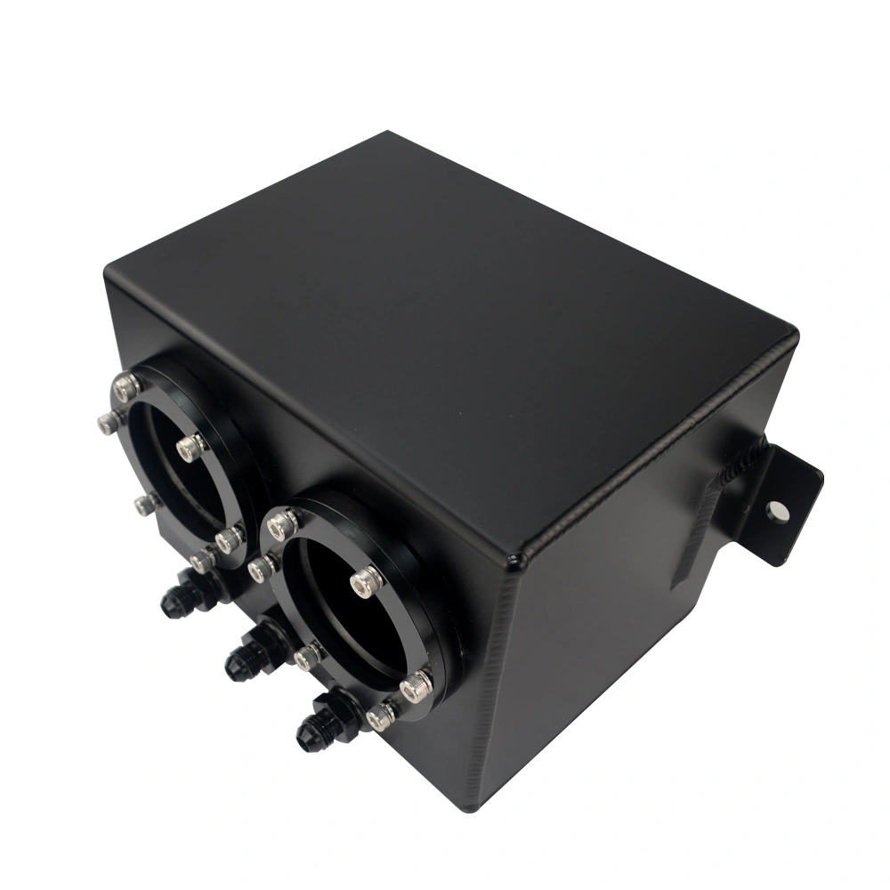 High Precision CNC Machined Billet Aluminum Black Anodized Fuel Pump Surge Tank 1