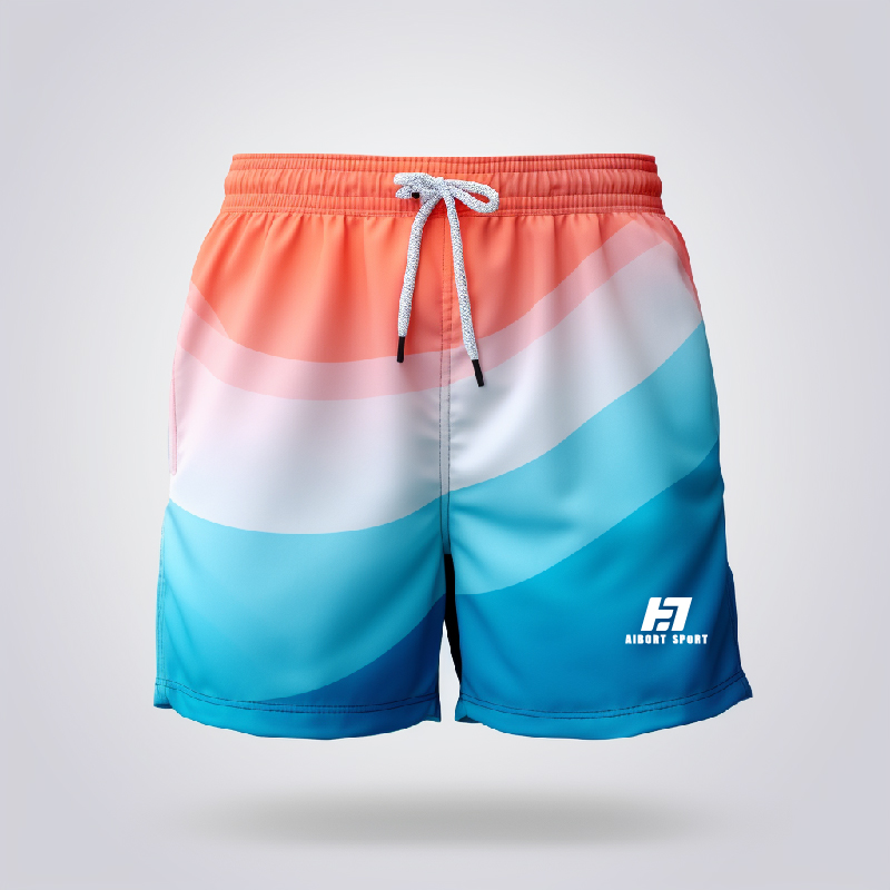 Aibort Engros Hurtigtørrende sublimering til mænds boardshorts Specialtrykte mænd svømmeshorts Badetøj Beachwear Let Casual 5