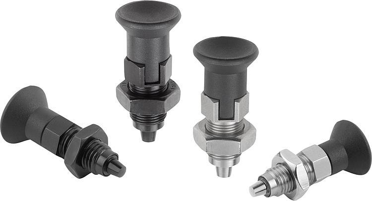 Black Anodized Spring Lock Pull Plunger Pin, Indexing Plunger 6