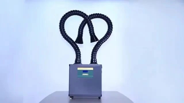 Sistema digital de extração de fumaça C200Y, braços flexíveis duplos, filtro de 3 camadas, purificador de ar, extrator de fumaça, absorvedor de fumaça, soldagem 1