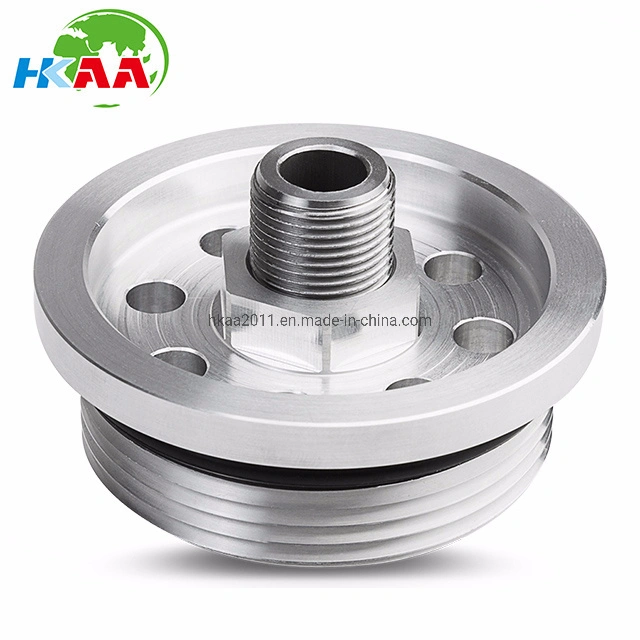 Customized CNC Machining Aluminium Oil Filter Adapter 1