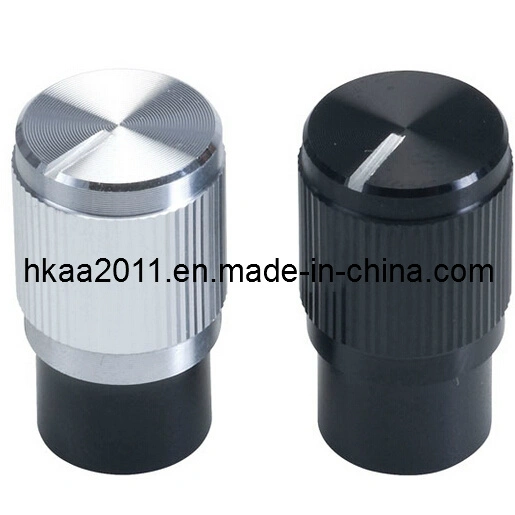 Custom Machining Black or Silver Round Knurled Aluminum Knobs 1