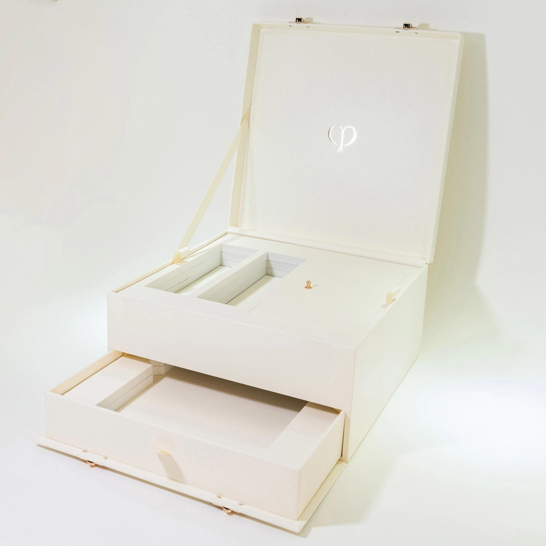 Dedepeau swing lid Double Cosmetic Cosmetic packaging box with White Specialty Paper Texture 1