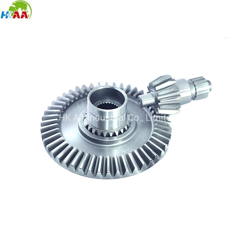 Harden Steel Machined Straight Shaft Drive Angular Bevel Gears 1