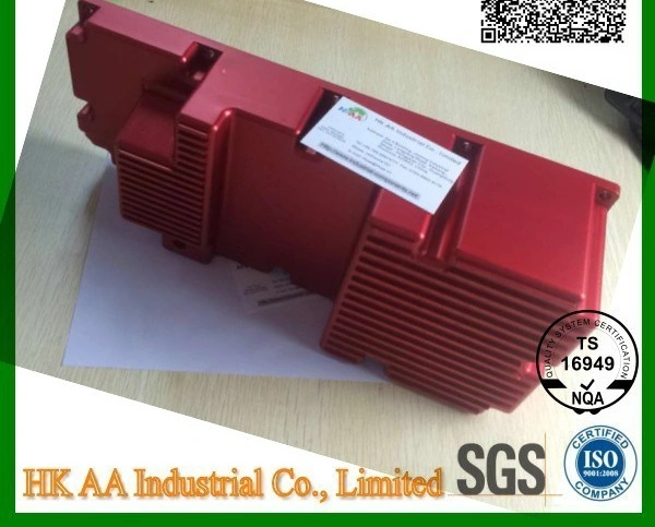 Ts16949 Approved Red Anodized Heat Sink Motorcycle Aluminum Case 1