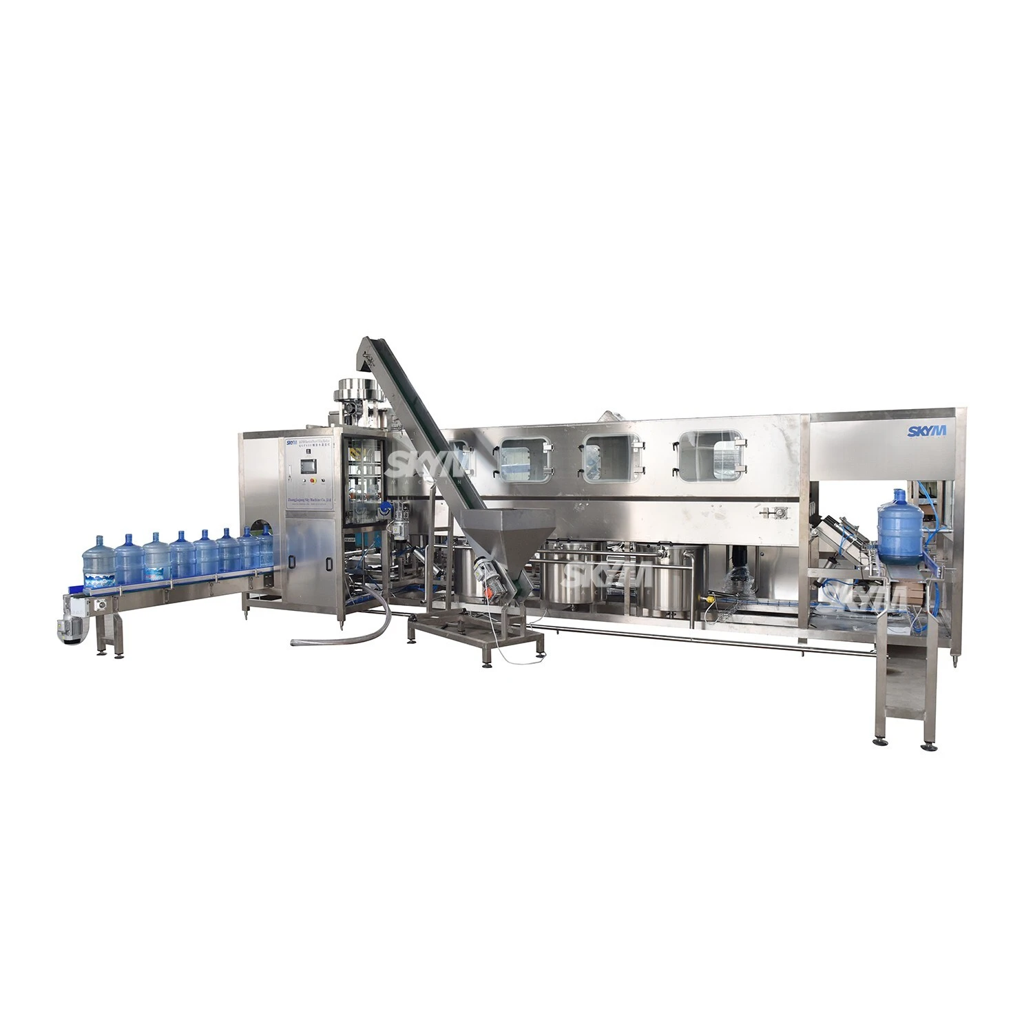 Distributeur automatique de grands barils de 10l, 19l, 20l, Machine de remplissage de gallons de rinçage de ligne d'usine d'eau potable en bouteille de 5 gallons 1