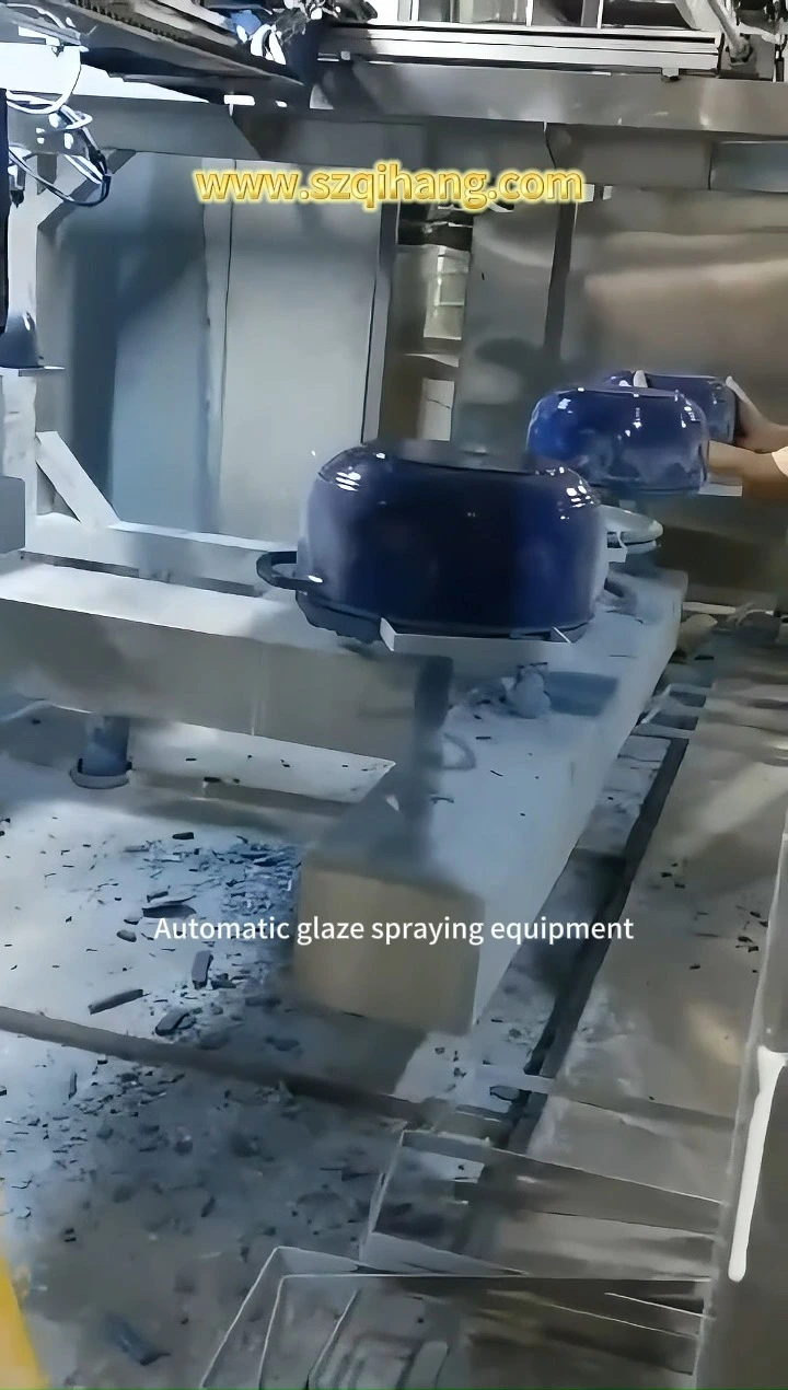 Eight Axis Automatic Enamel Spraying Equipment for Cast Iron Pots 1