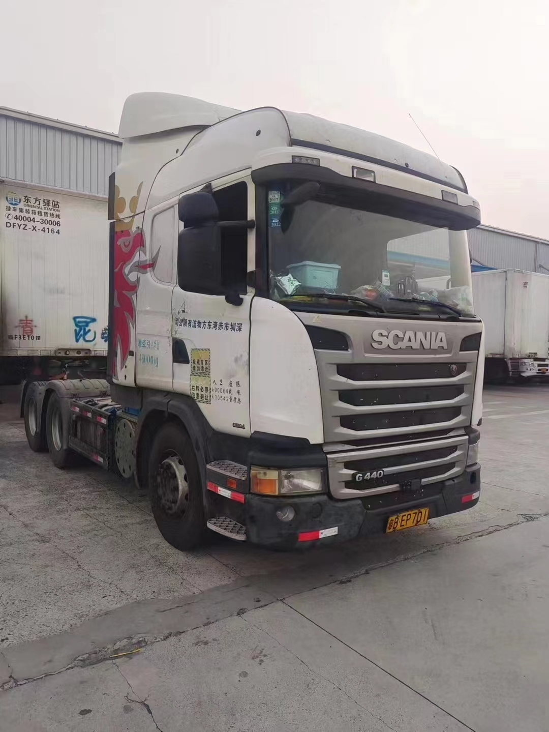 Dijual truk traktor scania G440 kondisi bagus truk bekas scania 1
