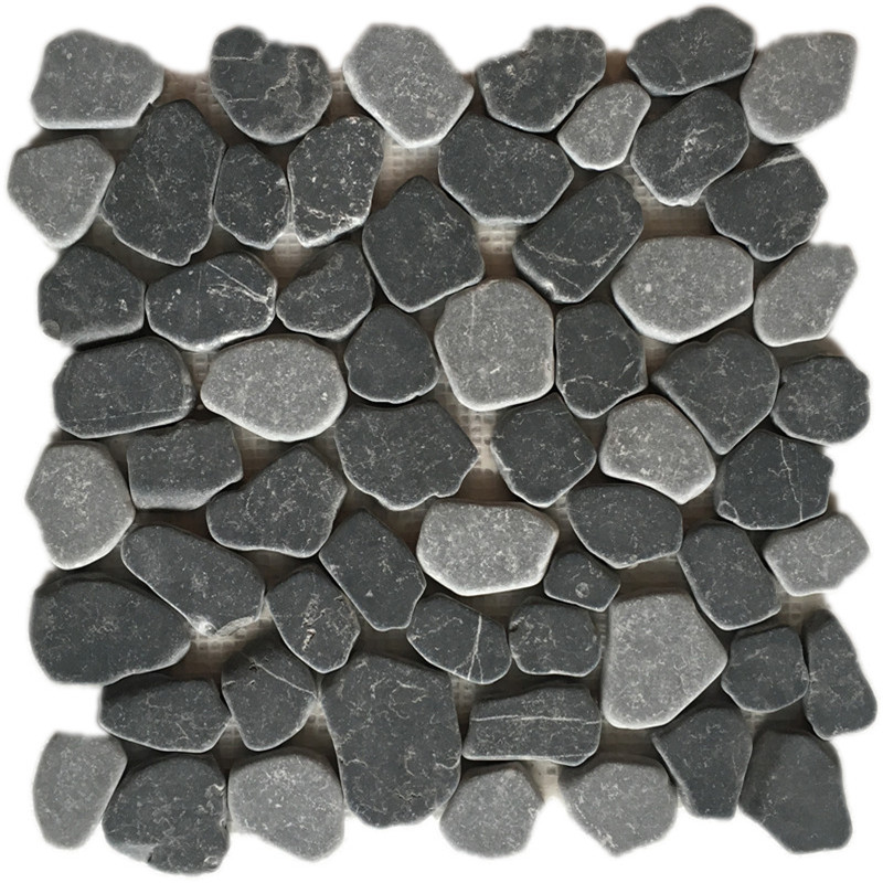 Patrón de color mixto con apariencia de guijarro de mosaico de mármol para decoración de paredes de baño--Superstone 4