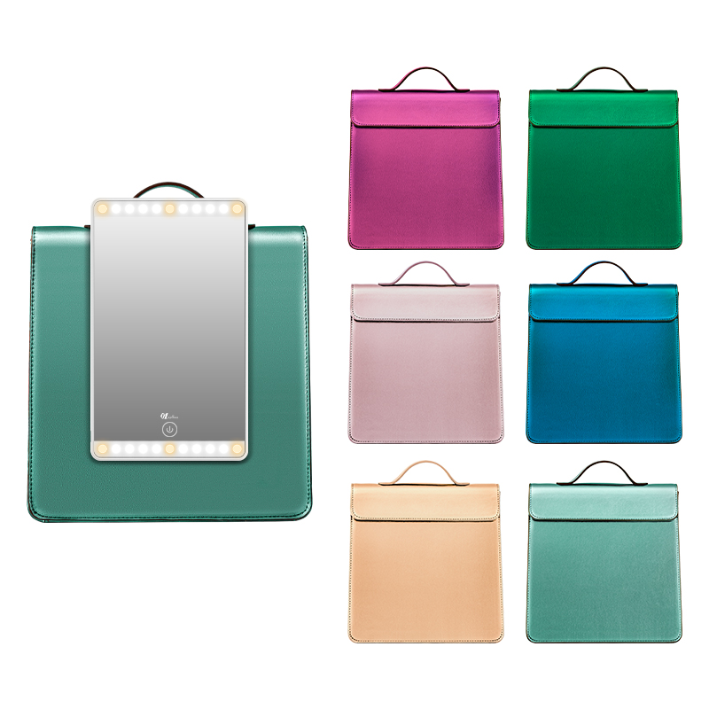 Trousse de maquillage chaude avec miroir de LED, trousse de maquillage de voyage, étui organisateur 2