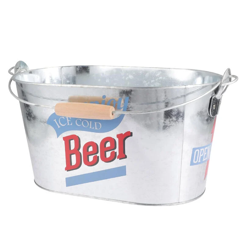 10QT Galvanized Metal Beer Bucket丨longrichbar 1