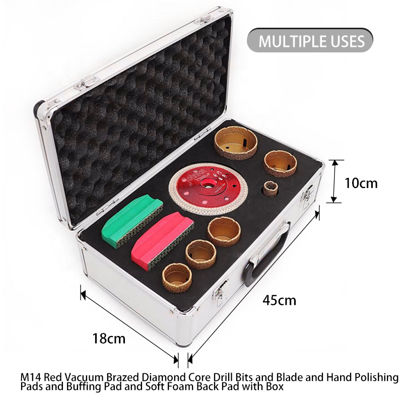 Johnson Tools Diamond Drill Core Bits Kit Cutting and Drilling for Marble Stone Porcelain Tile 3