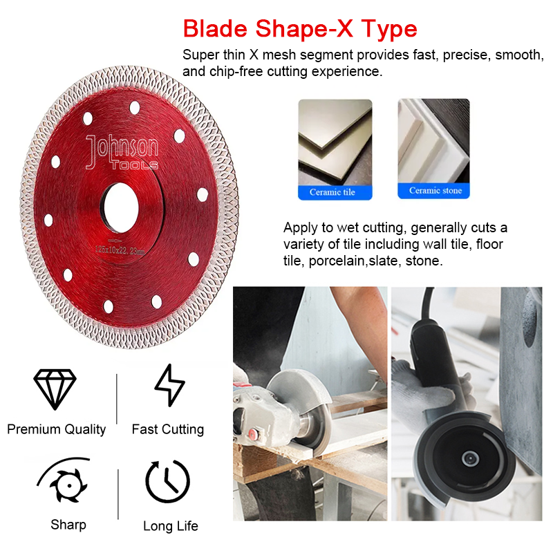 Johnson Tools Diamond Drill Core Bits Kit Cutting and Drilling for Marble Stone Porcelain Tile 6