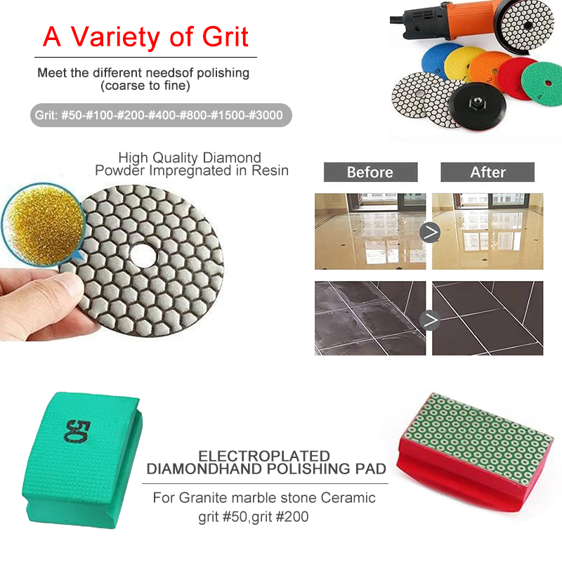 Johnson Tools Diamond Drill Core Bits Kit Cutting and Drilling for Marble Stone Porcelain Tile 5