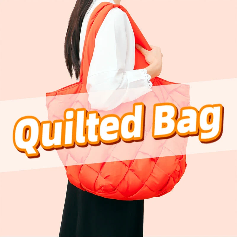 ITP-00812 Bolsa de ombro baiacu tecido laranja personalizada bolsa de viagem acolchoada feminina 1