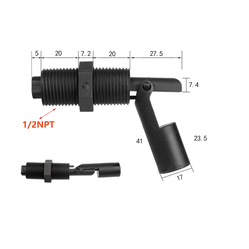 SANQIAOHUI Plastic Level Switch 220VAC PP PVDF 4