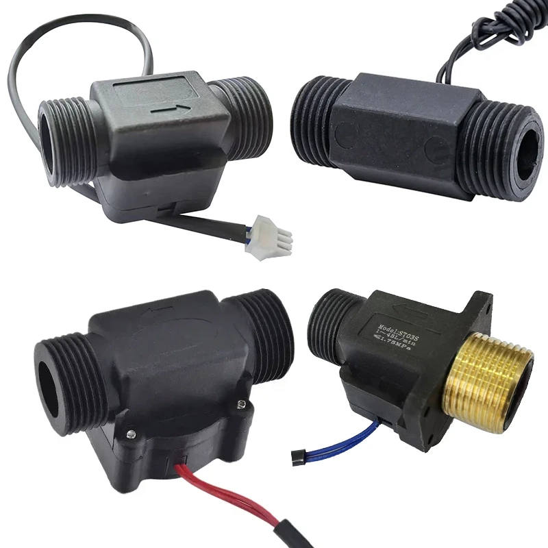 SANQIAOHUI Plastic Water Flow Switch Sensor，220VAC 12VDC G1 3/4 1/2 thread 1