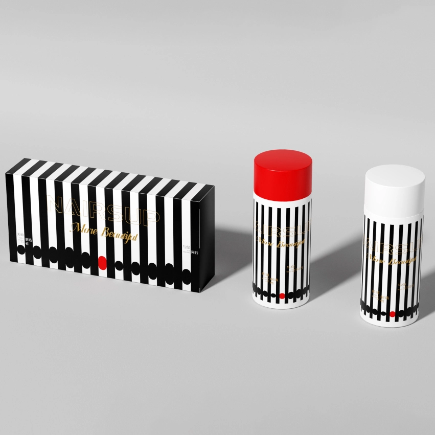 NAIRSUP Caja de embalaje de chocolate en blanco y negro con diseño estilo piano 1