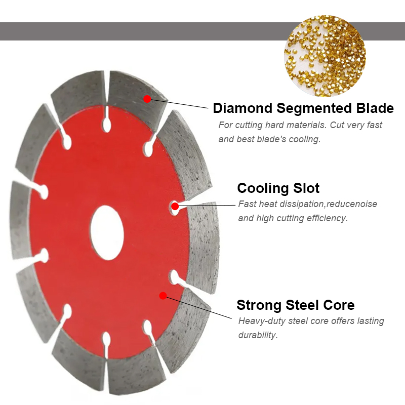 Disco de corte diamantado de 4,5 polegadas da Johnson Tools, ideal para mármore, granito e cerâmica, com venda direta da fábrica. 4