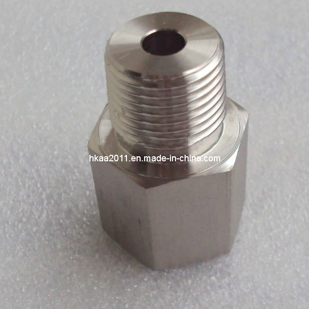 CNC Machined Stainless Steel Hex Reducing Pipe Fitting Nipple Adapter 1