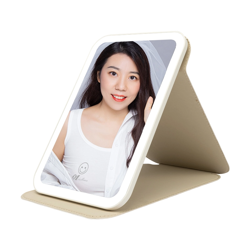 New Item PU Leather desktop makeup mirror 1