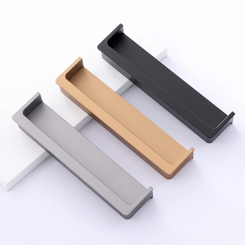 Manija oculta inconsútil acanalada de aluminio del diseño de la moda 1