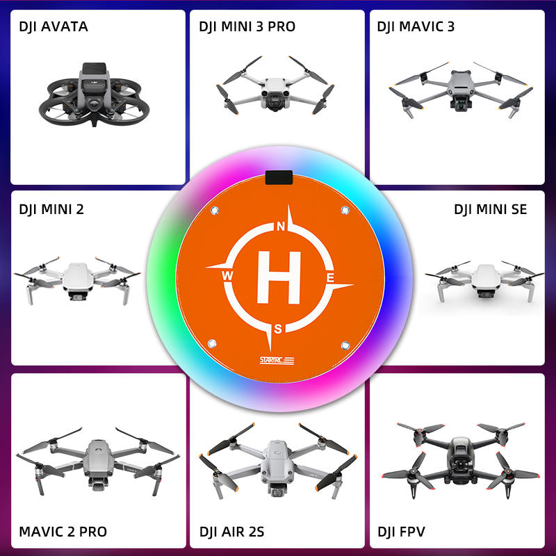 STARTRC LED 闪烁 DM55cm 着陆垫适用于 DJI 无人机 3