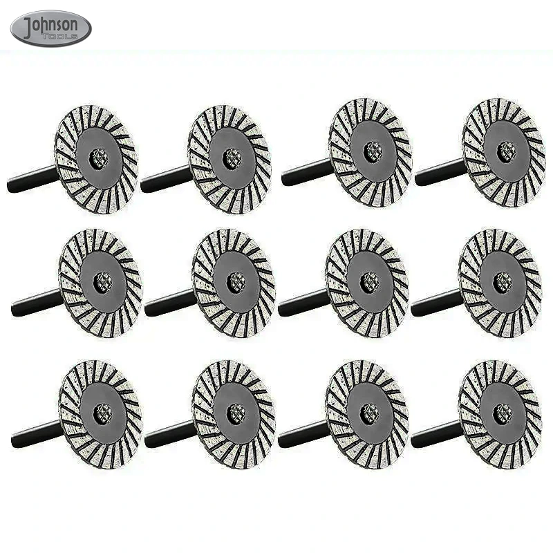 Johnson Tools 30/40/50mm Mini Diamond Saw Blade Grinding Disk with Removable 6mm Shank for Cutting Carving Stone Marble Concrete 1