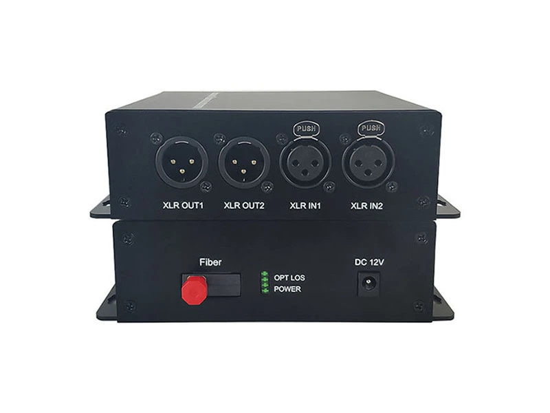 Broadcast grade balances audio xlr to fiber converter transmitter and receiver 1