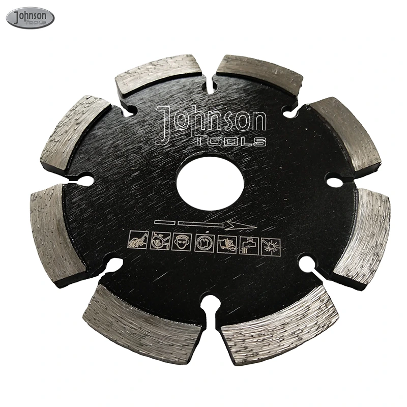 Lama per sega diamantata con punta saldata al laser da 4,5 pollici Johnson Tools per la rimozione di malta per scanalatura del calcestruzzo 1
