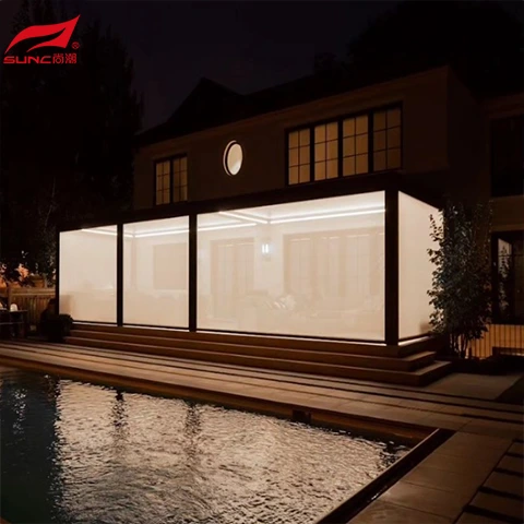 Retractable Louvered Pergola for Business SYNC 2