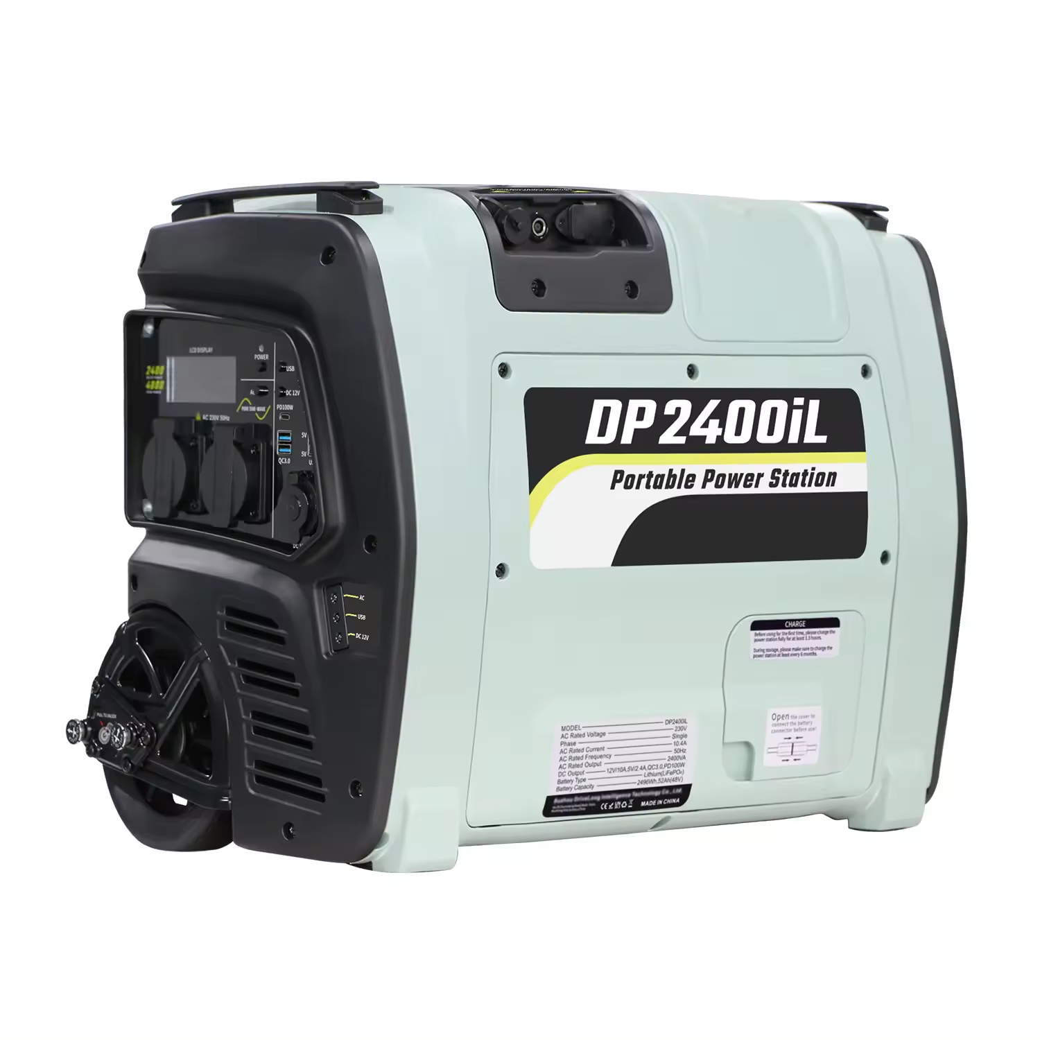 I-2400W yeSitishi esiphathwayo esiphathekayo esiphathela uHambo-Iphaneli yeSola enobubele Ijenereyitha yaNgaphandle yebhetri iRemote iPure Sine Wave MPPT Usetyenziso lwasekhaya 2