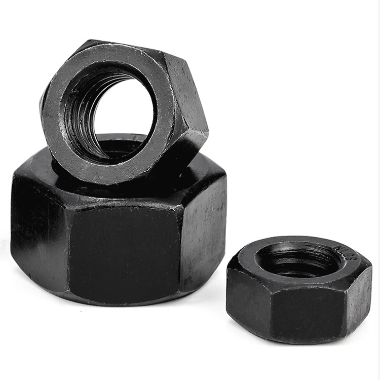 Tuercas hexagonales DIN934 Tuercas de acoplamiento de tuerca hexagonal de óxido negro chapadas en zinc de acero de cobre y acero inoxidable Conexiones fuertes 1