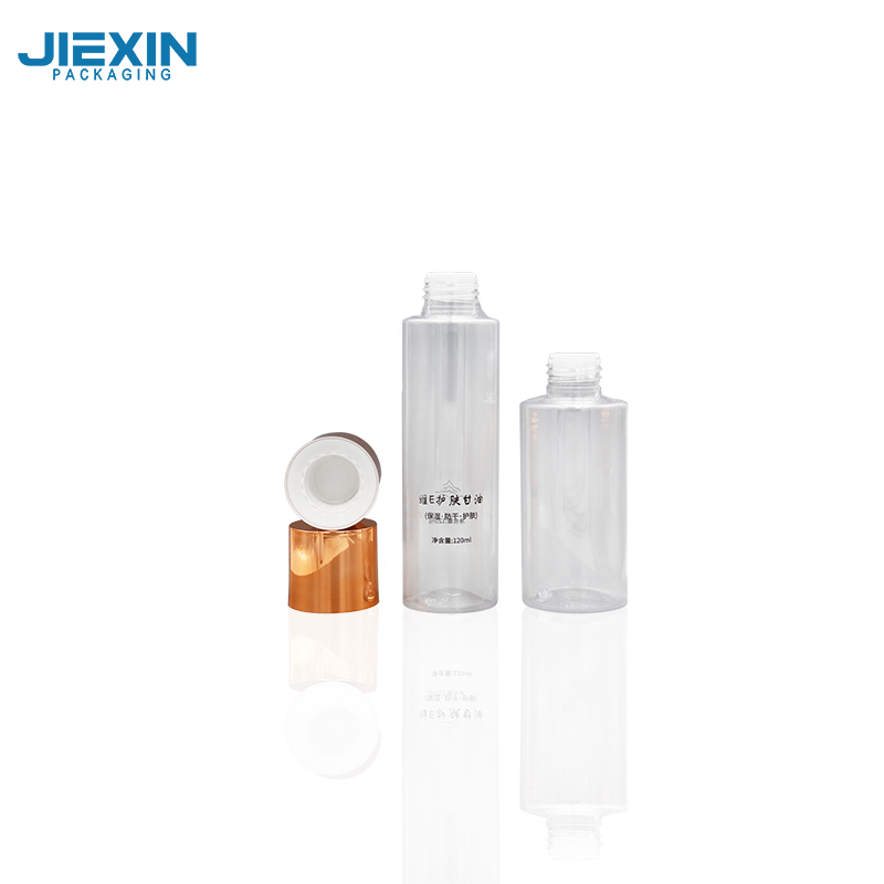 Serie de botellas cosméticas D40 con tapón de rosca estampado en oro 5