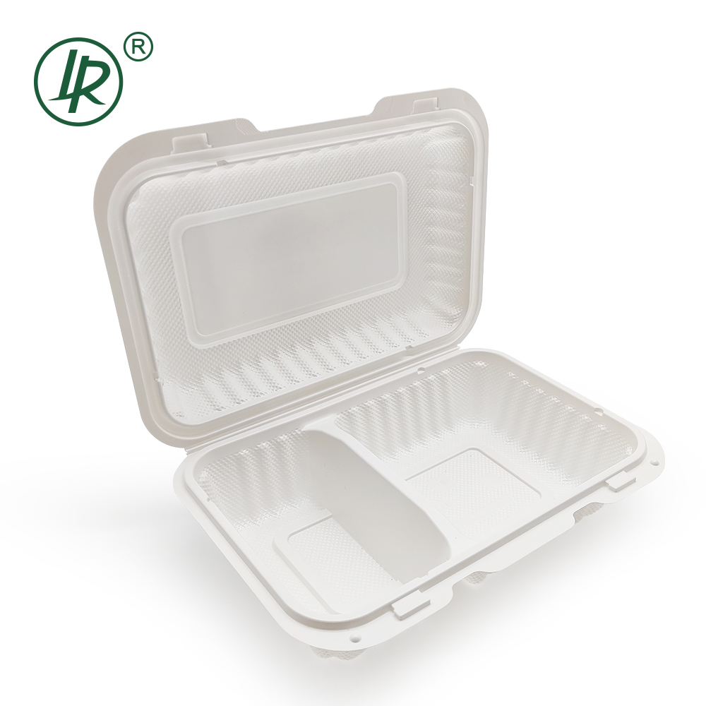 Rectangular Clamshell Hinged Food Container - lrpacking