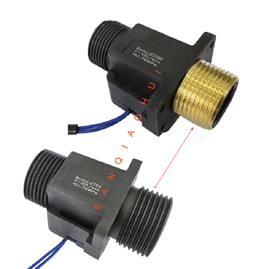 Sanqiaohui Interruptor de flujo de agua de nailon G3/4 G1 tipo deflector 6