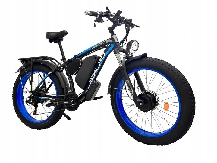 Bici elettrica SMLRO XDC600 55KM/H 2000W 100KM telaio 18 pollici ruota in alluminio 26 blu 2000 W 1