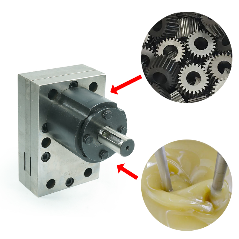 Hochviskose Polyurethan-Silikon-Dosierpumpe, Epoxidharz-Schmelzkleber-Dosierung, chemische Spinnharz-Zahnraddosierpumpe für Extruder 6