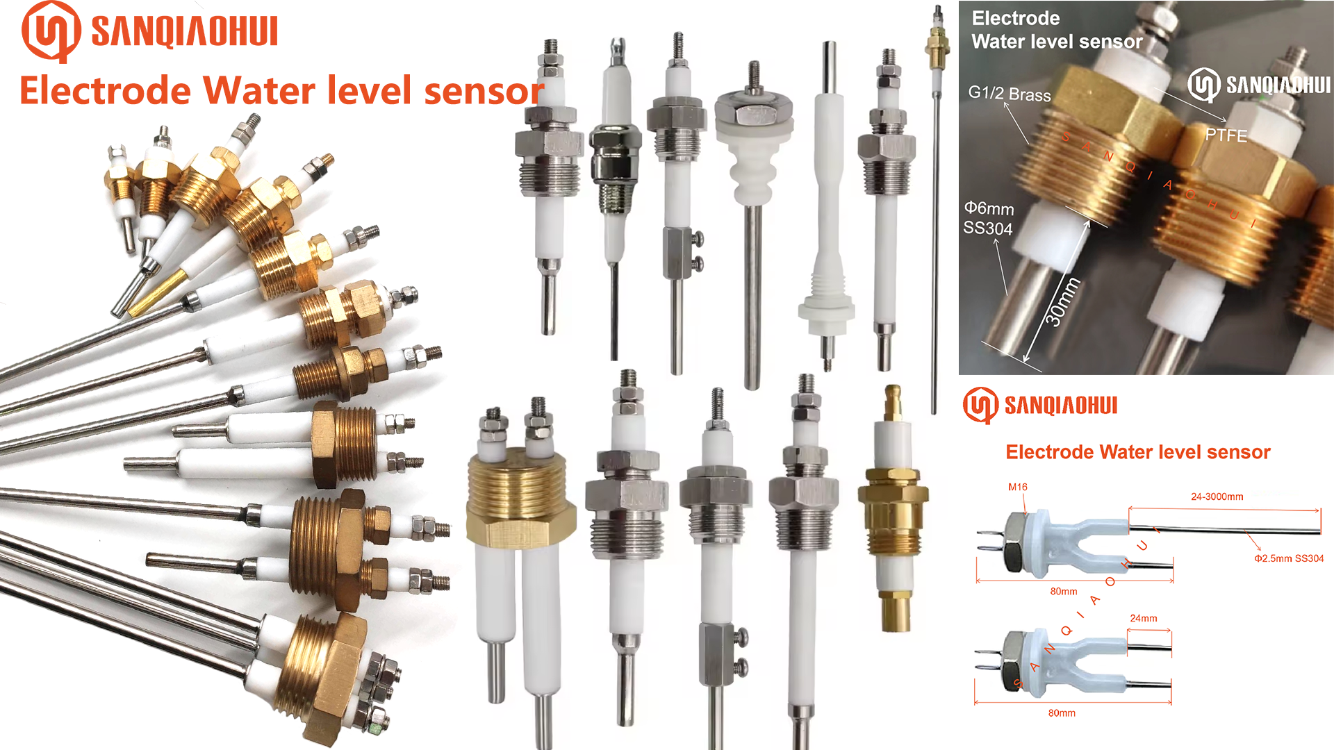 SANQIAOHUI Liquid Level Sensors is water level electrode probe 7